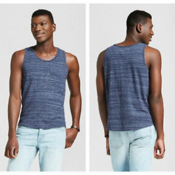 Goodfellow sz M cotton navy tank top - Picture 2 of 2